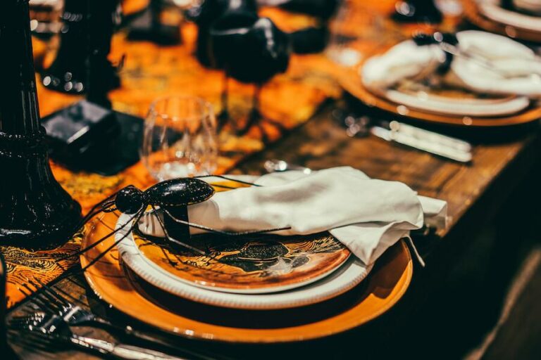 décorations de table d’halloween