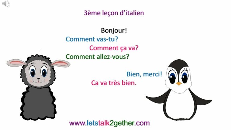 Comment ça va madame en italien ?