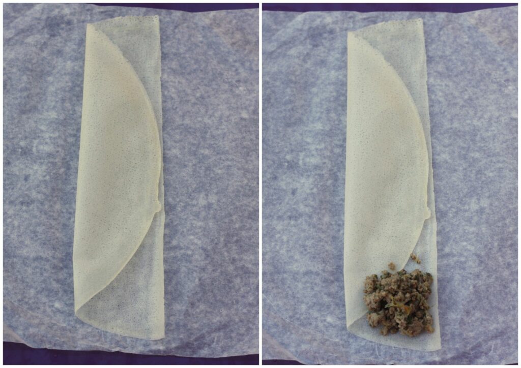 Comment plier une feuille de brick avec un œuf