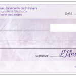 Comment remplir un chèque à l'univers ?