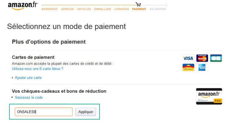 Comment utiliser un code promo sur Amazon ?