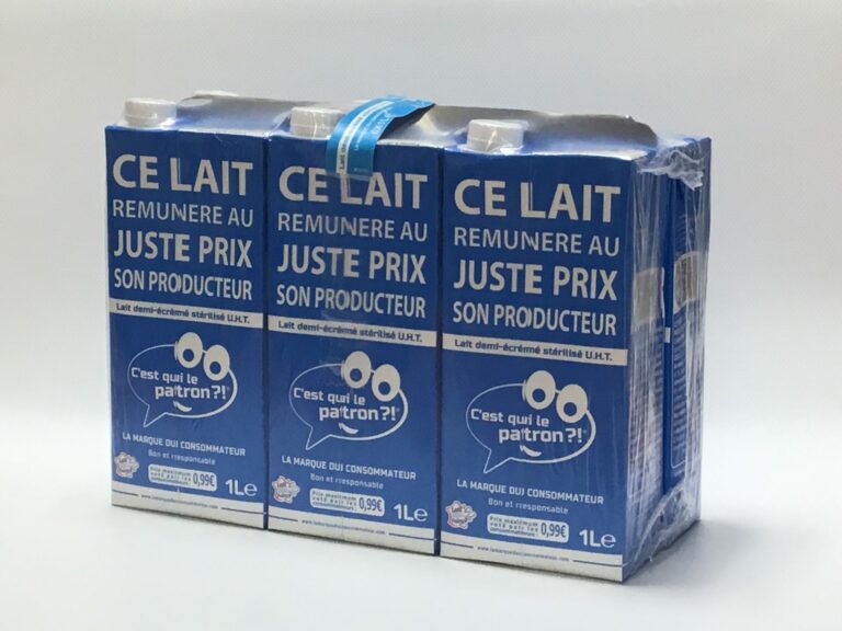 Quel est le prix d'une brique de lait ?