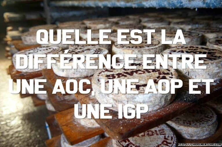 Quelle est la différence entre AOP et IGP ?