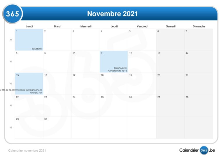 Quelle fête le 21 novembre 2021 ? Quelle fête le 21 novembre 2021 ?