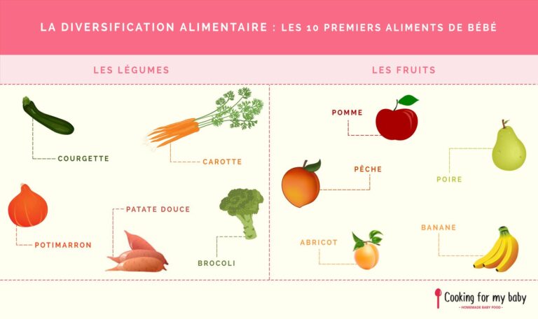 Quels fruits et légumes pour bébé 6 mois ?