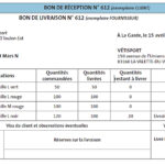 Qui établit le bon de réception ?