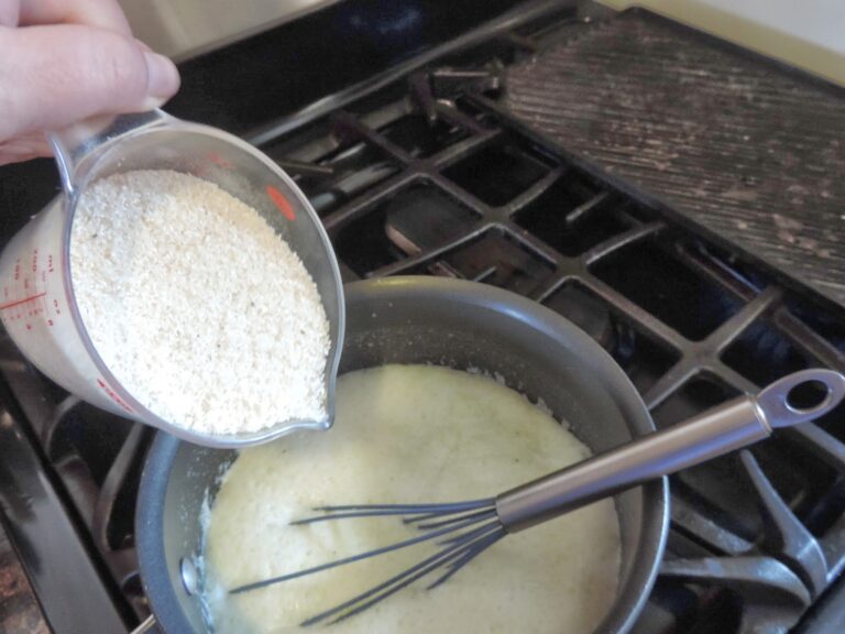 Do you boil water before putting grits in?