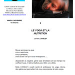 Le yoga et la nutrition par Nelly Loiselet 58 avenue Henri Bertho 44500 La baule