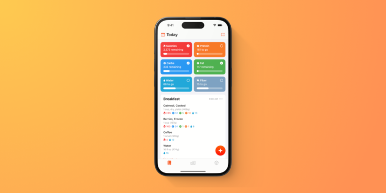 Le tracker de nutrition FoodNoms pour iPhone remanie avec un